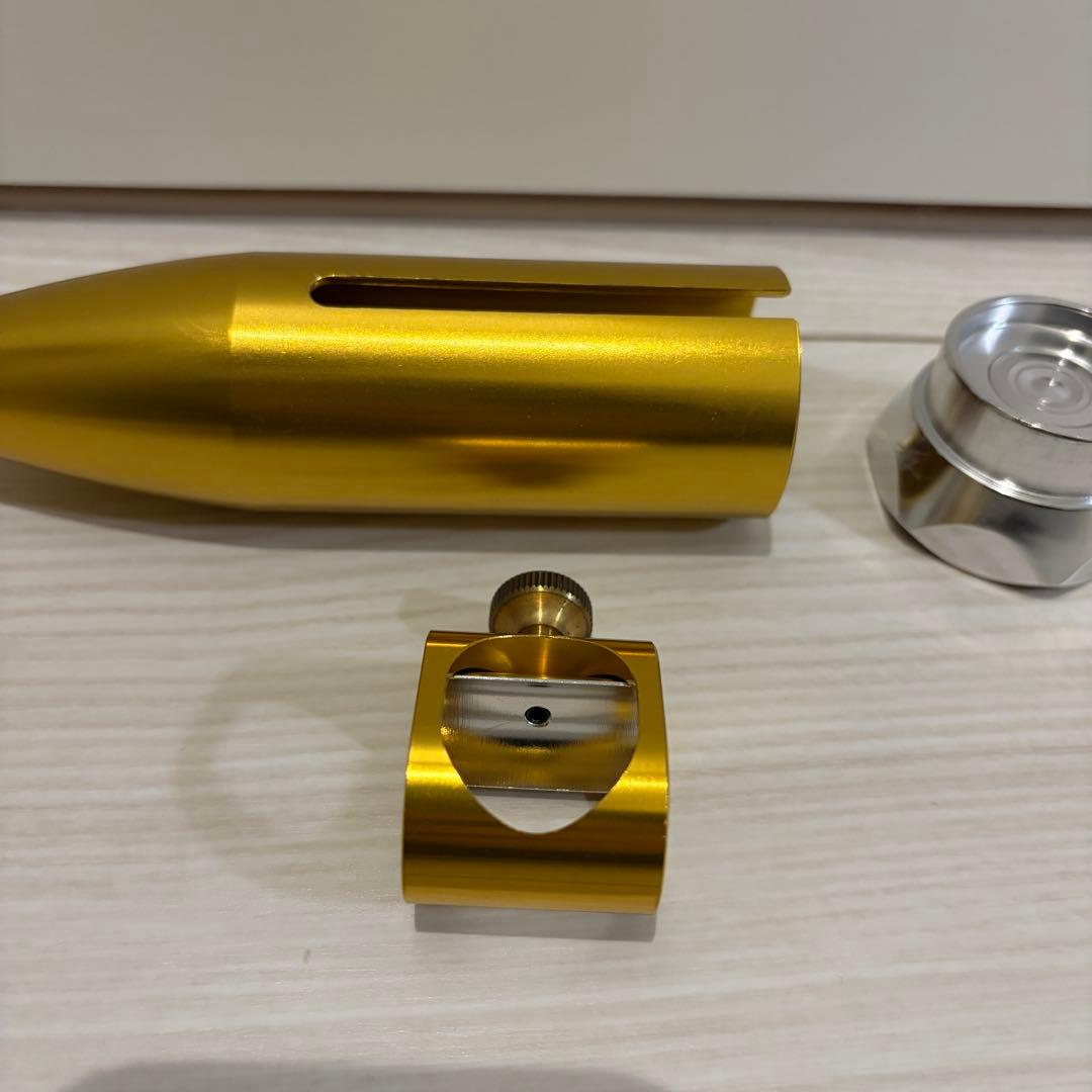 【新品】アルミ削り出し　ロケットリガチャー　&キャップ　アルトサックス　メタル用