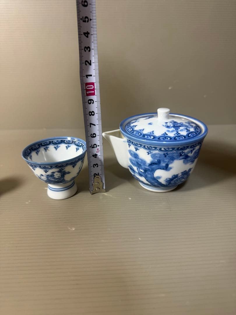 2479 平戸松山作 唐子絵 茶器セット 宝瓶1客 湯呑5客 - メルカリ