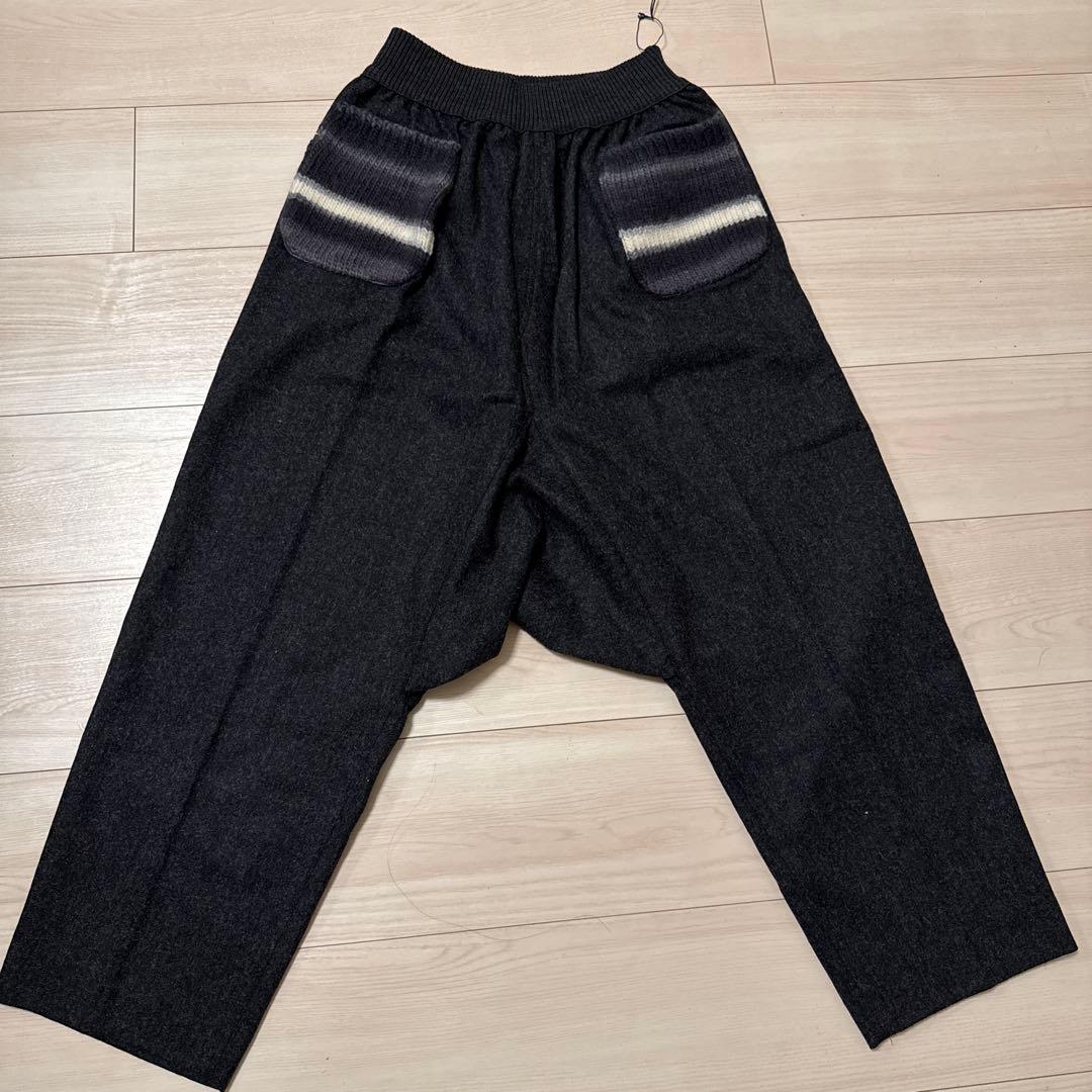新品☆サルエルパンツ☆M.&Kyoko☆佐藤繊維☆ウール☆ウエスト64〜73㎝