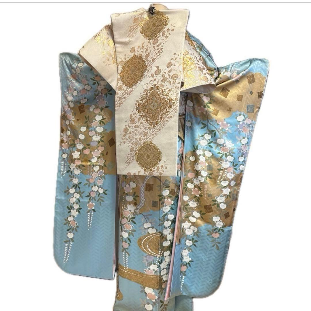 KJ2519 振袖 身丈169.5cm 正絹 着物 成人式 トールサイズ