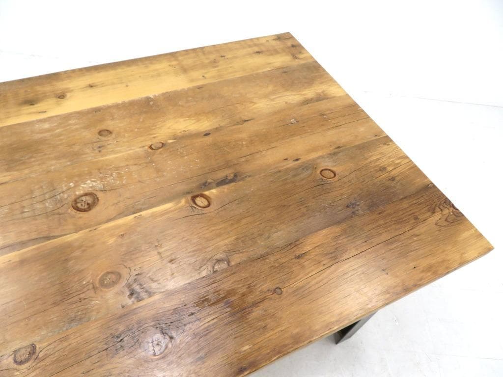 展示品　インダストリアル　無垢材　アイアン　ダイニングテーブル　作業台　カフェ