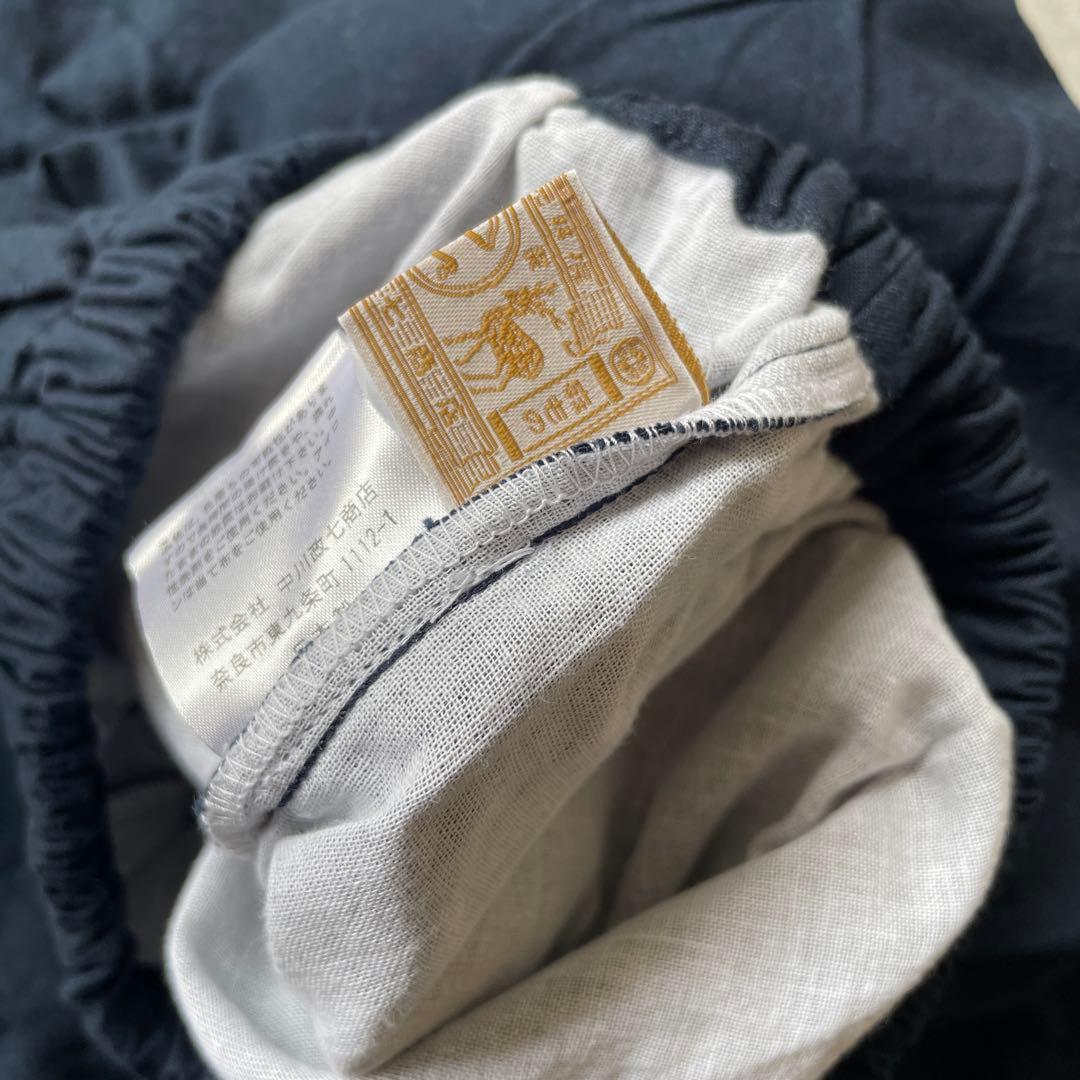 新品未使用 中川政七商店 綿麻もんぺパンツ Lサイズ ネイビー 紺色