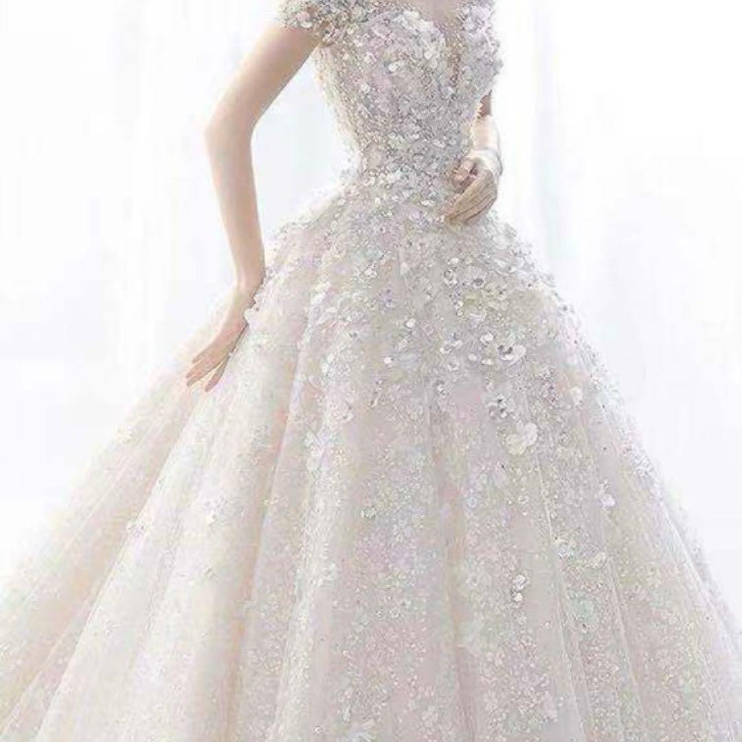 ウエディングドレス　韓国風　プリンセス前撮り　結婚式　ウエディングフォト