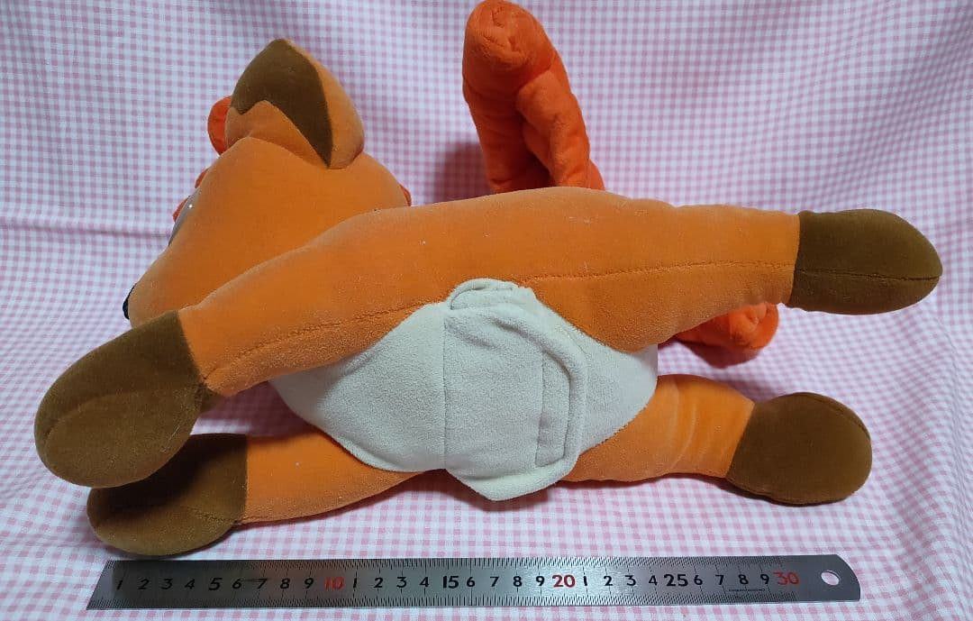 ポケモン あったかぬいぐるみ　ロコン オレンジ 長さ35cm