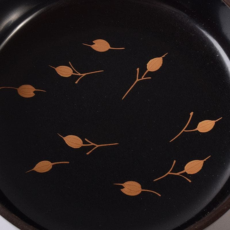 茶道具 黒漆 一粒万倍蒔絵 平棗 時代箱 V 7795