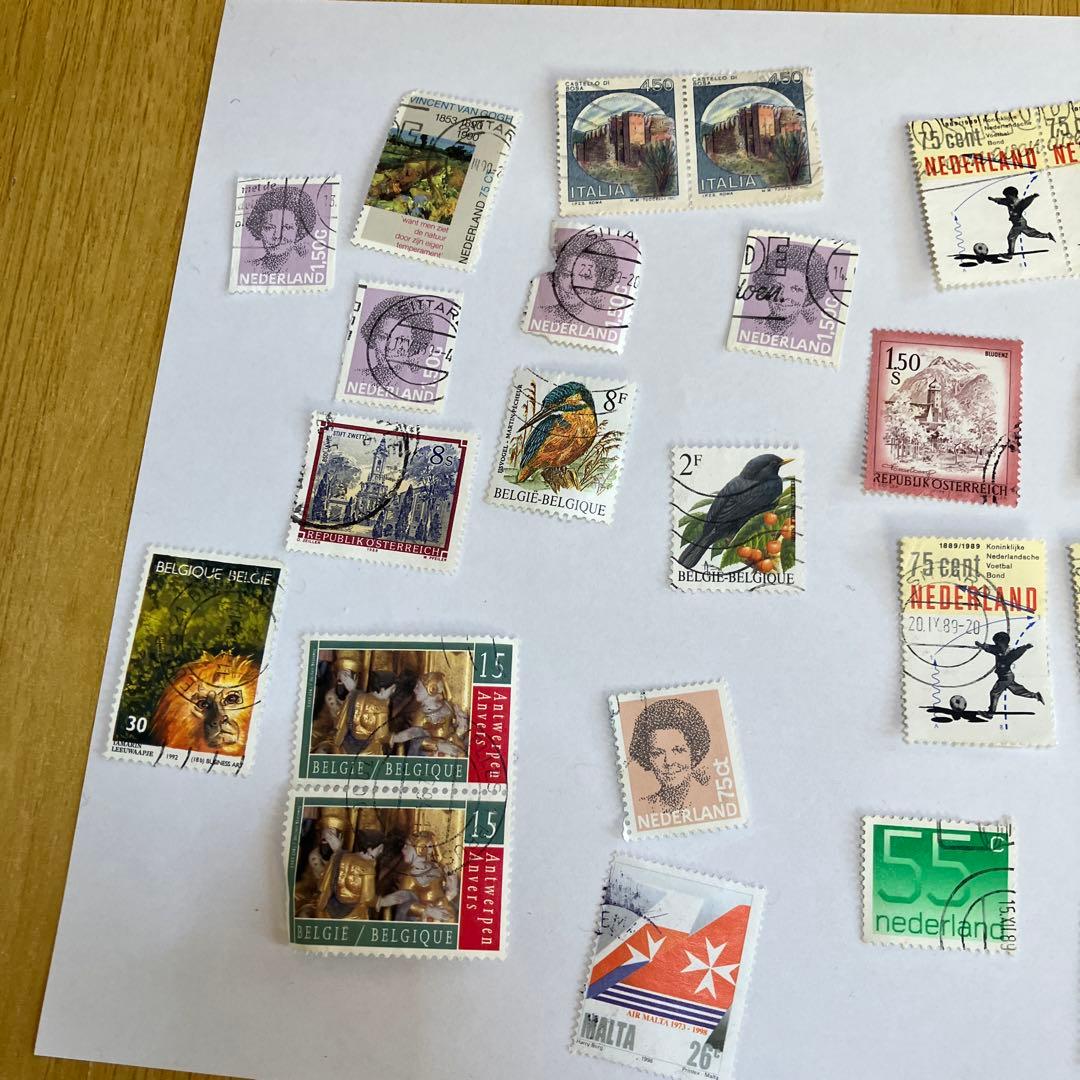 レトロ 使用済切手セット オランダ・ベルギー・イタリア - メルカリ