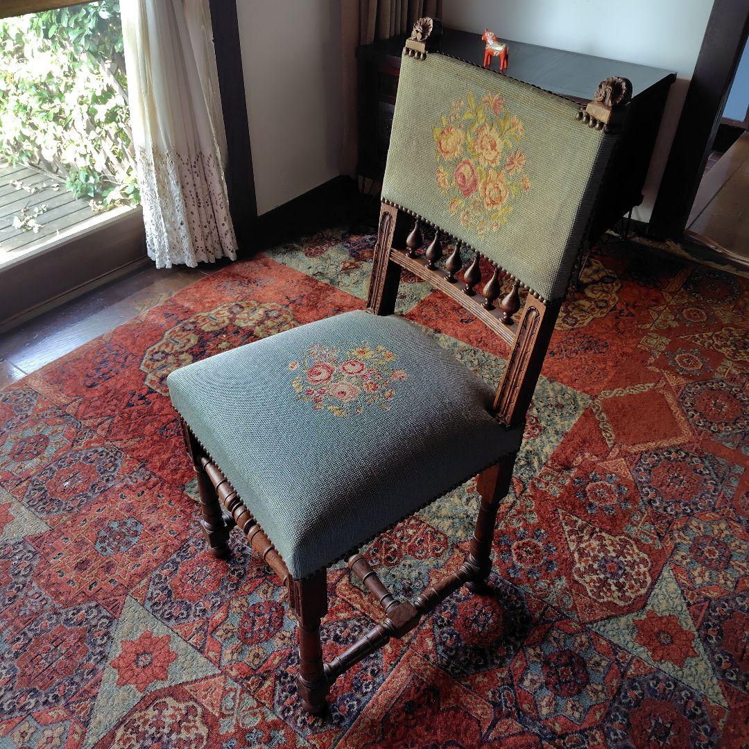 ベルギー アンティーク ナポレオン チェア プチポワンの椅子