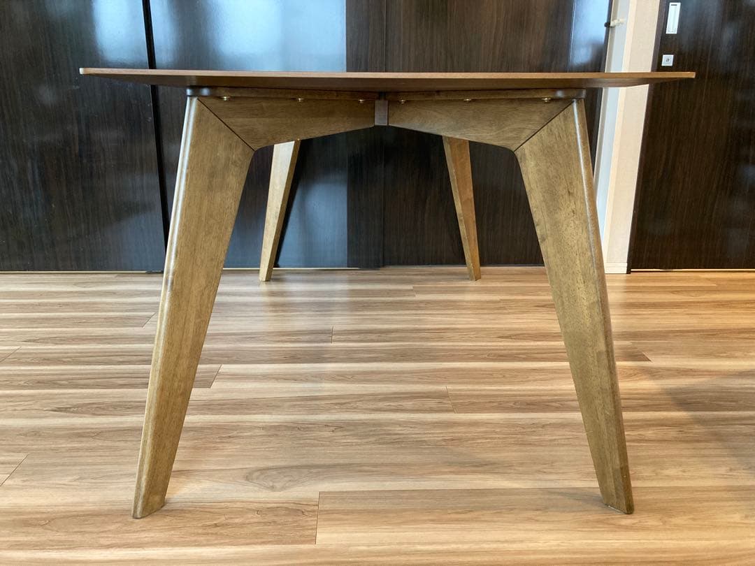 NOCE モダン 木製 ダイニングテーブル ブラウンウォールナット