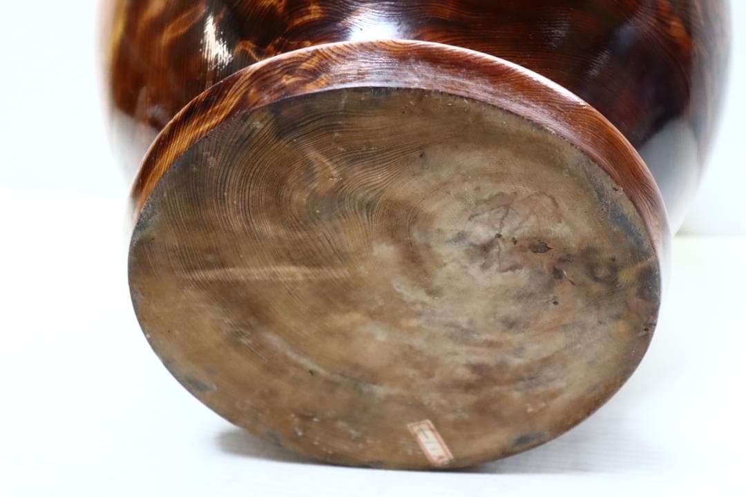 希少 屋久杉 光明杢 花瓶 花器 工芸品 花入 壺 アンティーク