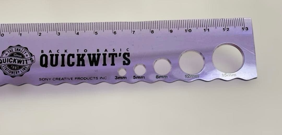 匿名配送】QUICKWITS 紫色 定規 ものさし 文房具 1987