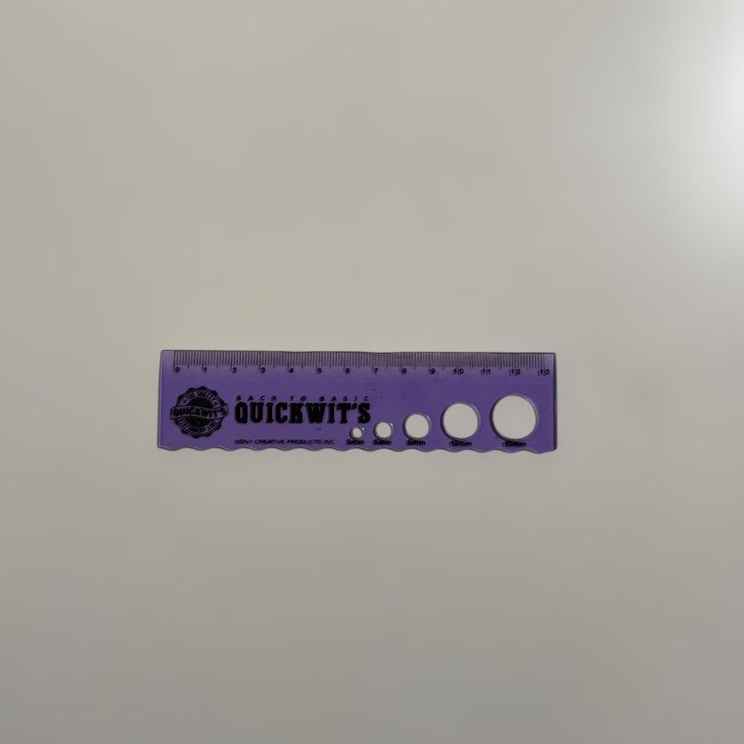 匿名配送】QUICKWITS 紫色 定規 ものさし 文房具 1987