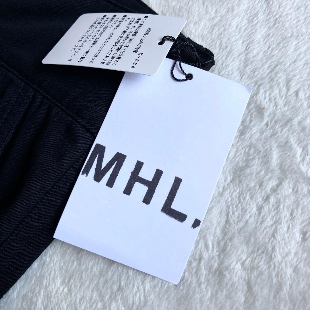 新品タグ MHL. ワイドパンツ SOFT DENSE COTTON 黒 M 2