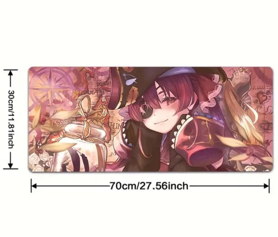 ホロライブ 宝鐘マリン プレイマット ラバーマット デスクマット