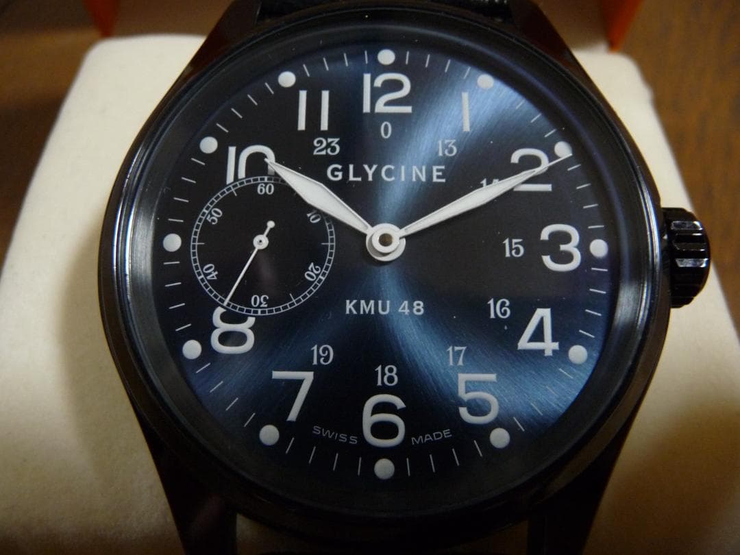 希少美品 グリシン KMU48 手巻き スモールセコンド パイロットモデ