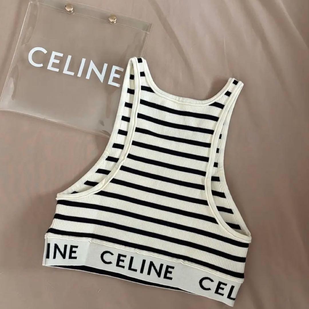 未使用　CELINE アスリート ブラ / メッシュ WHITE サイズS