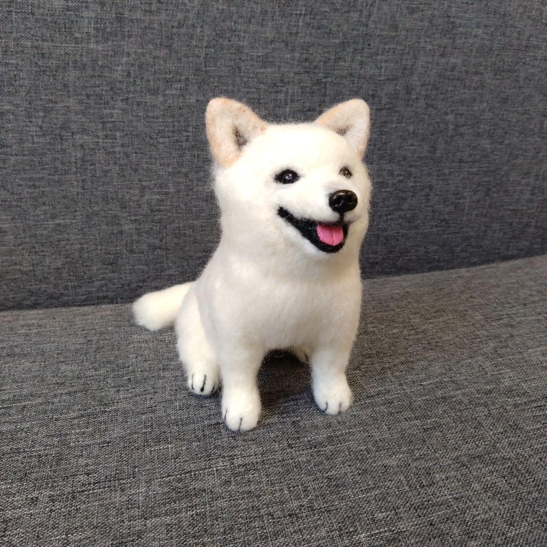 羊毛フェルト 柴犬 羊毛フェルトのリアルドッグ＊柴犬植毛タイプ