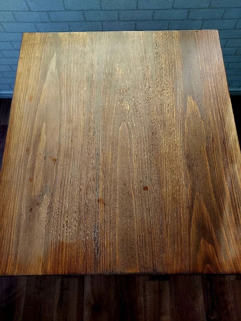 ひのきテーブル 無垢板 ろくろ足