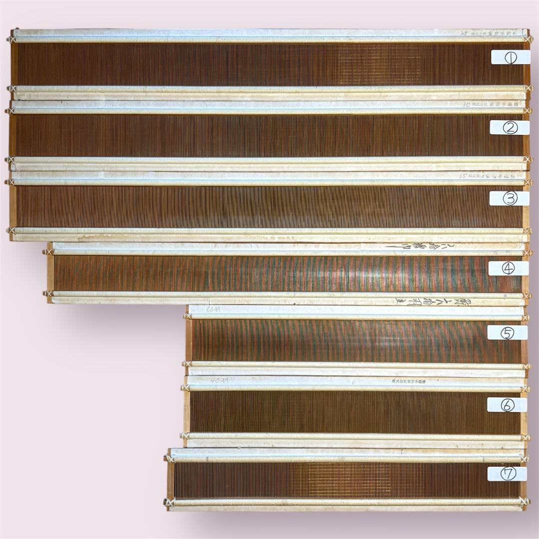 【貴重】⑥竹筬　東京手織機　筬　30羽　機織り　手織り　織器具