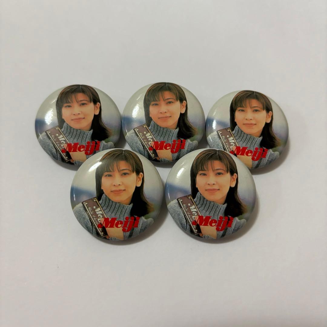 希少 レア Meiji 森高千里 缶バッジ メルティキッス 24個セット