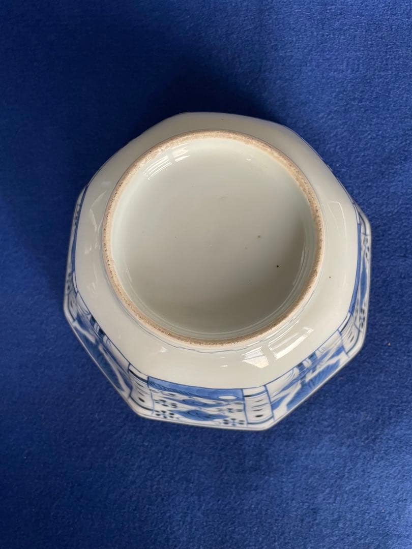 八角鉢　染付