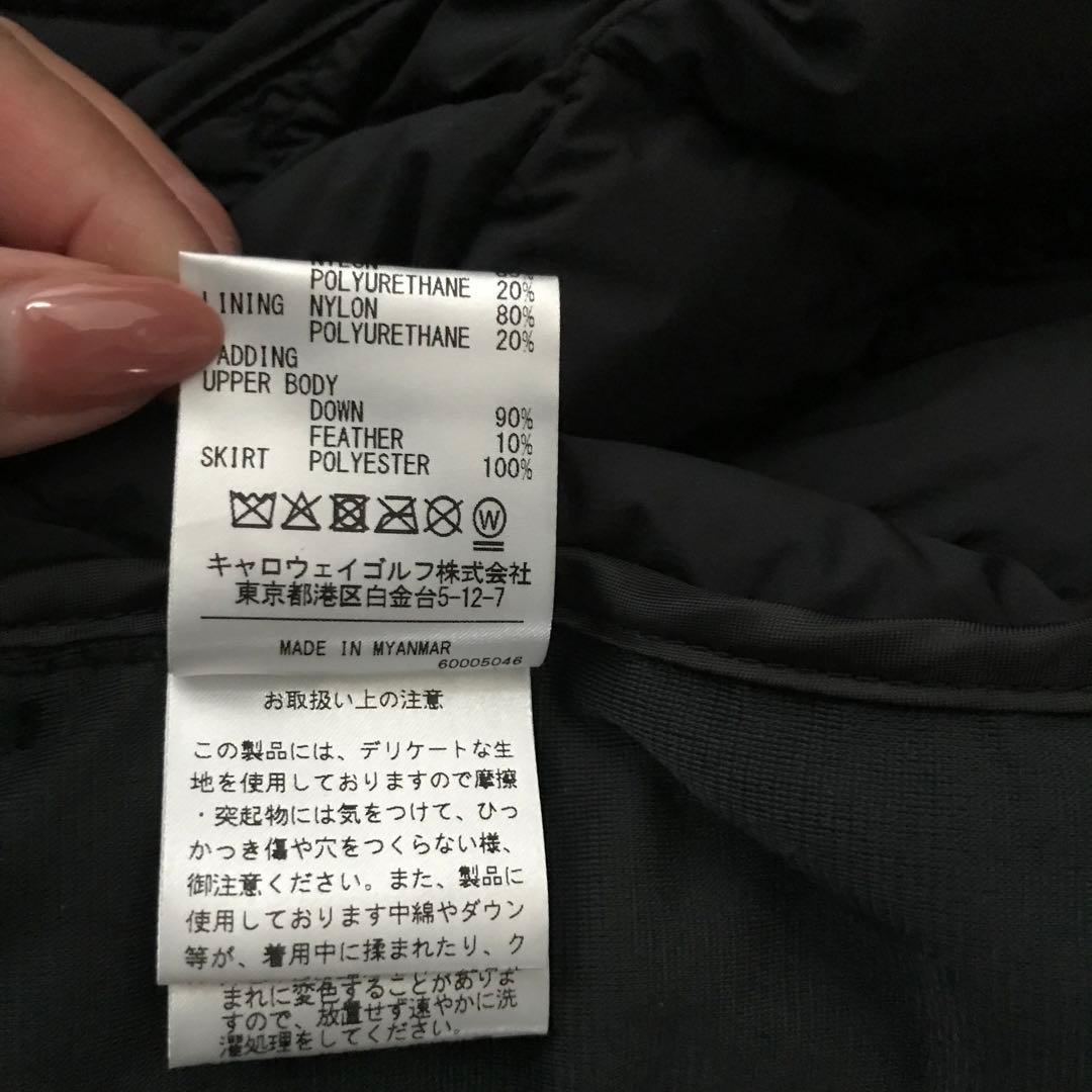 キャロウェイ Callaway ゴルフ　フルジップ　ダウンベスト　黒　ワンピース