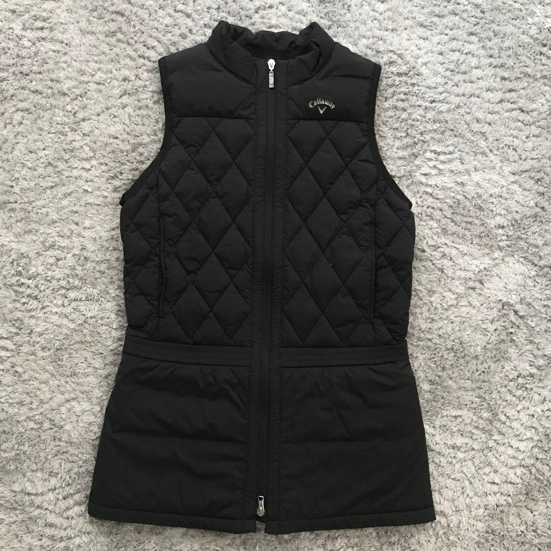 キャロウェイ Callaway ゴルフ　フルジップ　ダウンベスト　黒　ワンピース