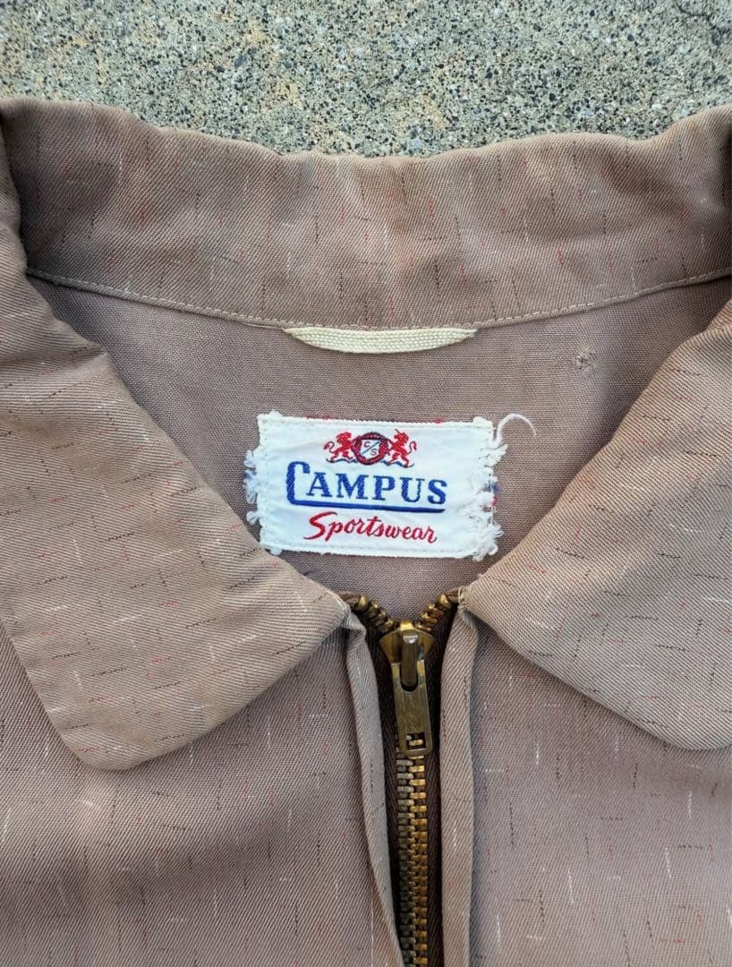 ニ*ク様 50s CAMPUS rayon gabardine jacket 絣