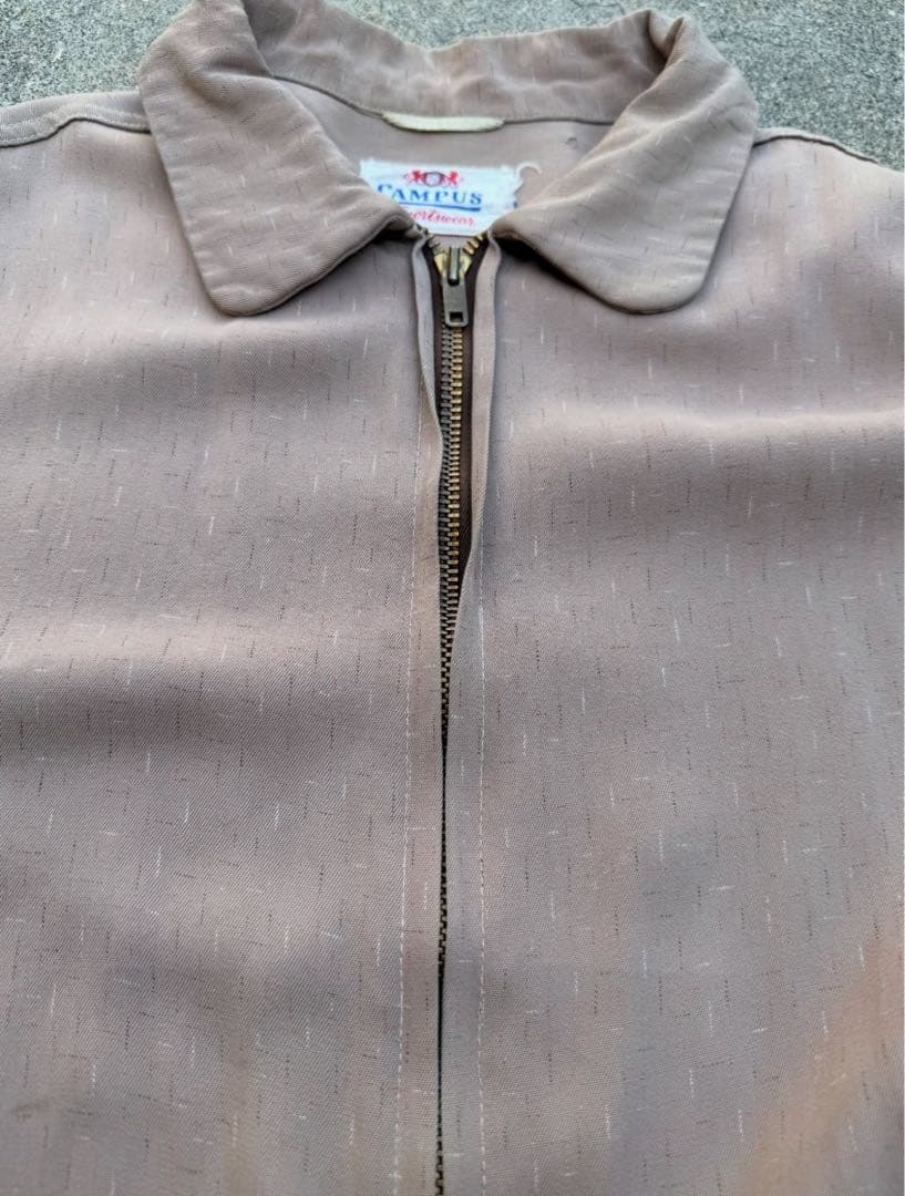 ニ*ク様 50s CAMPUS rayon gabardine jacket 絣