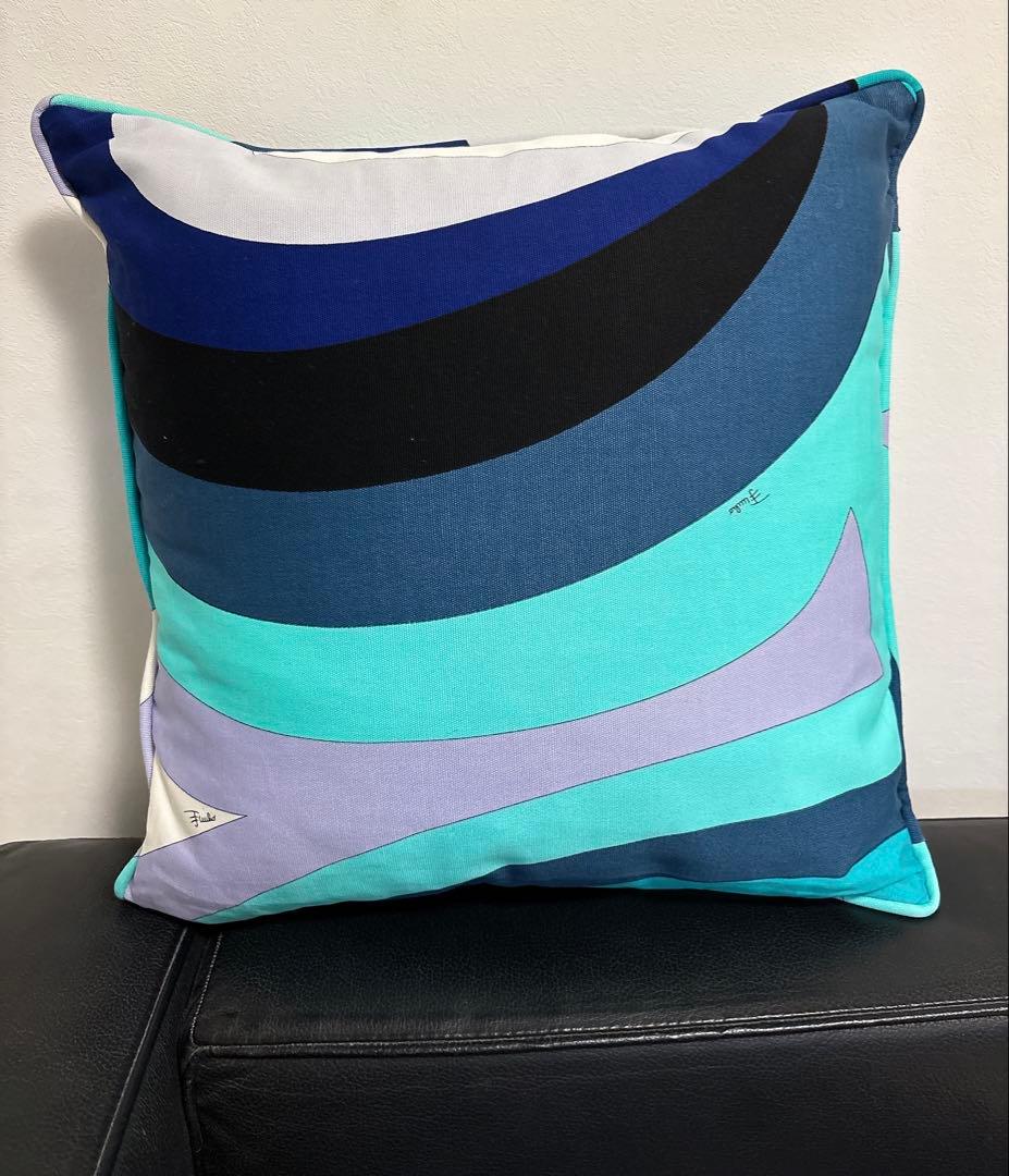 EMILIO PUCCI クッション 　エミリオ・プッチ　ブルー