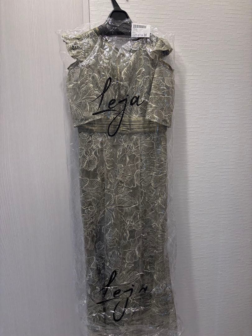 【LEJA】フラワーレースシアーフリルマーメイドドレス