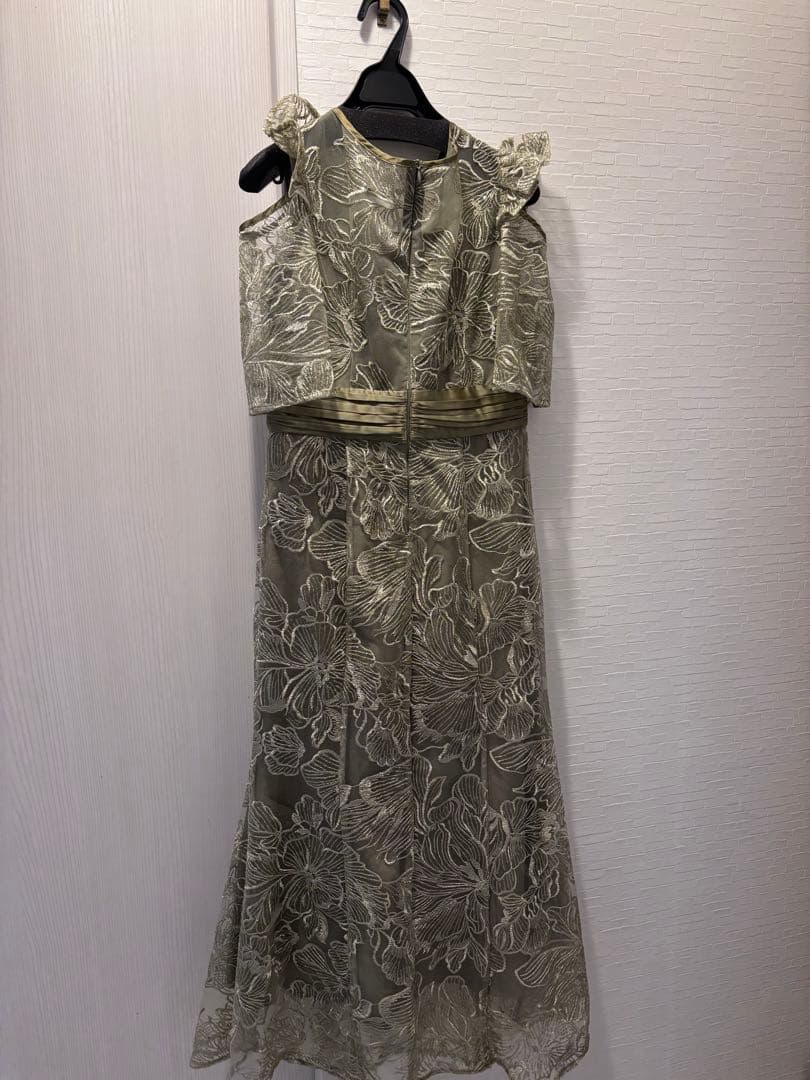 【LEJA】フラワーレースシアーフリルマーメイドドレス