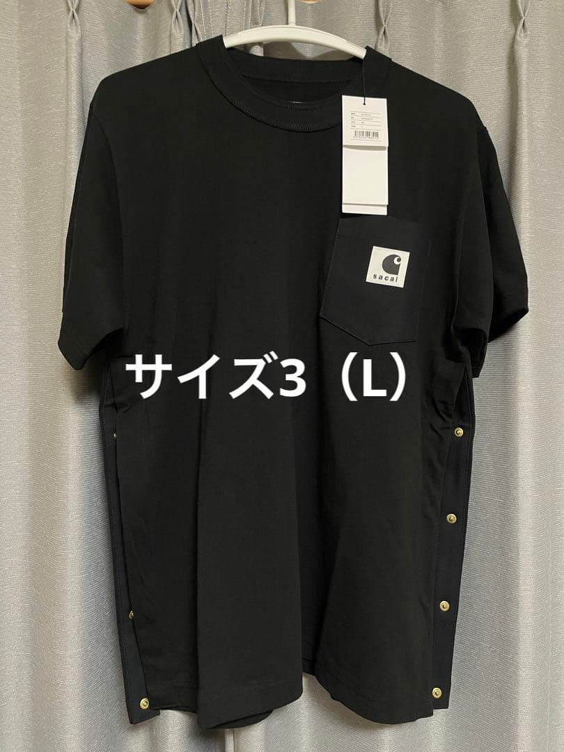 未使用【サイズ3】sacai × Carhartt WIP Tシャツ黒