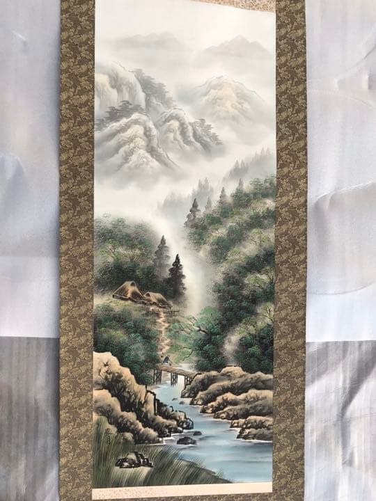 色紙・額 故 畠山 錦城画伯 「蘭」 真筆証明書付き