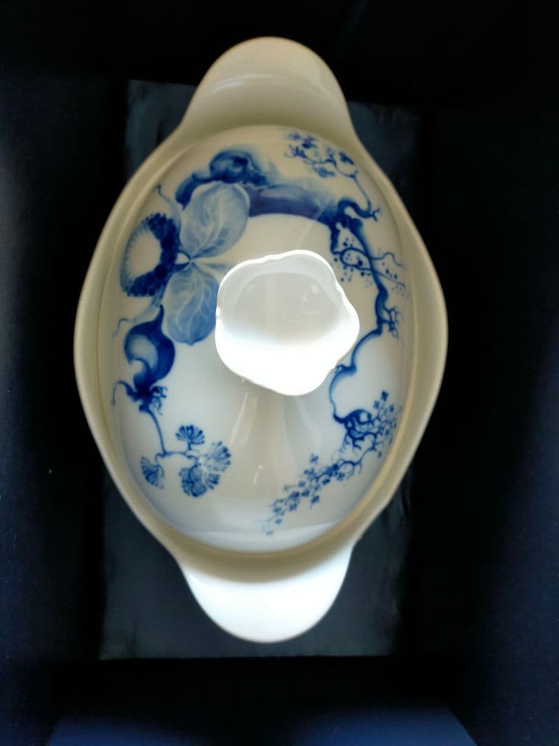 珍品☆美品【MEISSEN】ブルーオーキッド スープチューリン（大