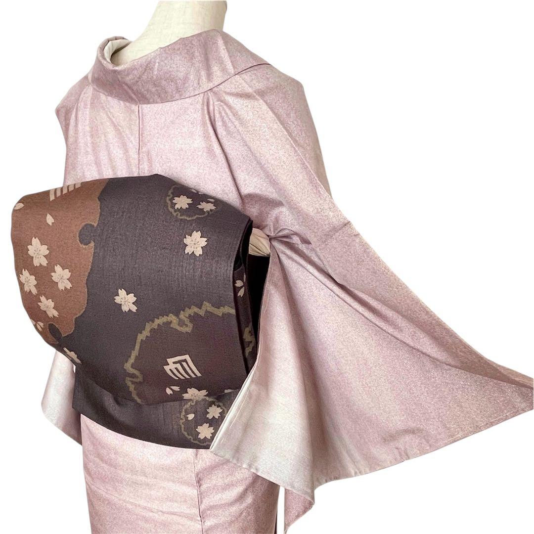 美しすぎるサフラン染め大島紬 銀通しぼかし付下げ 正絹着物 - メルカリ