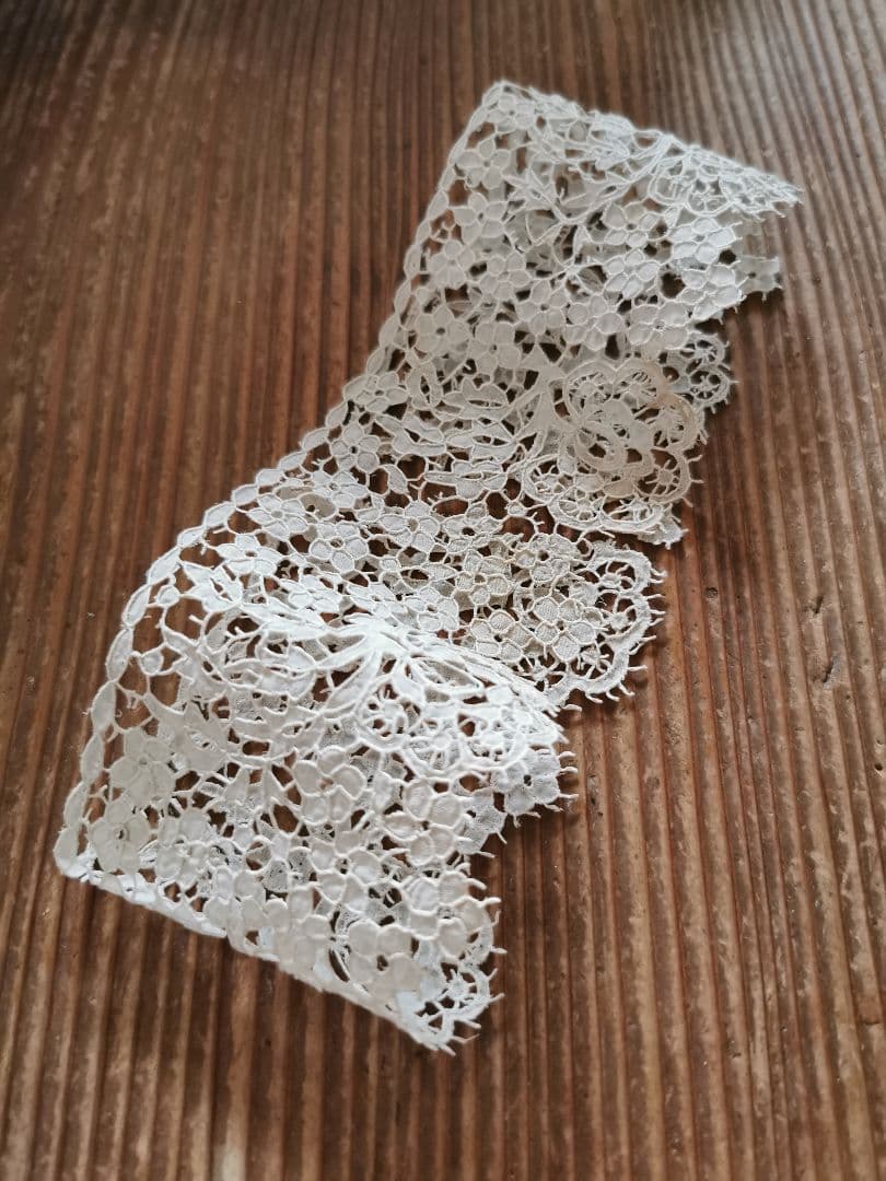 アンティーク英国1800年代キャリックマクロスレーストリム希少付け襟