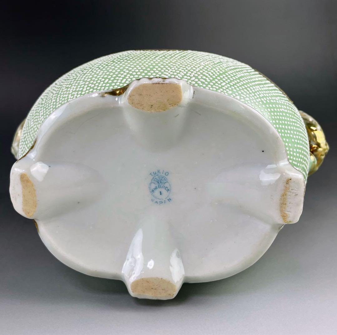 美品】オールドニッポン アールヌーボー 薔薇紋 金盛り 花瓶