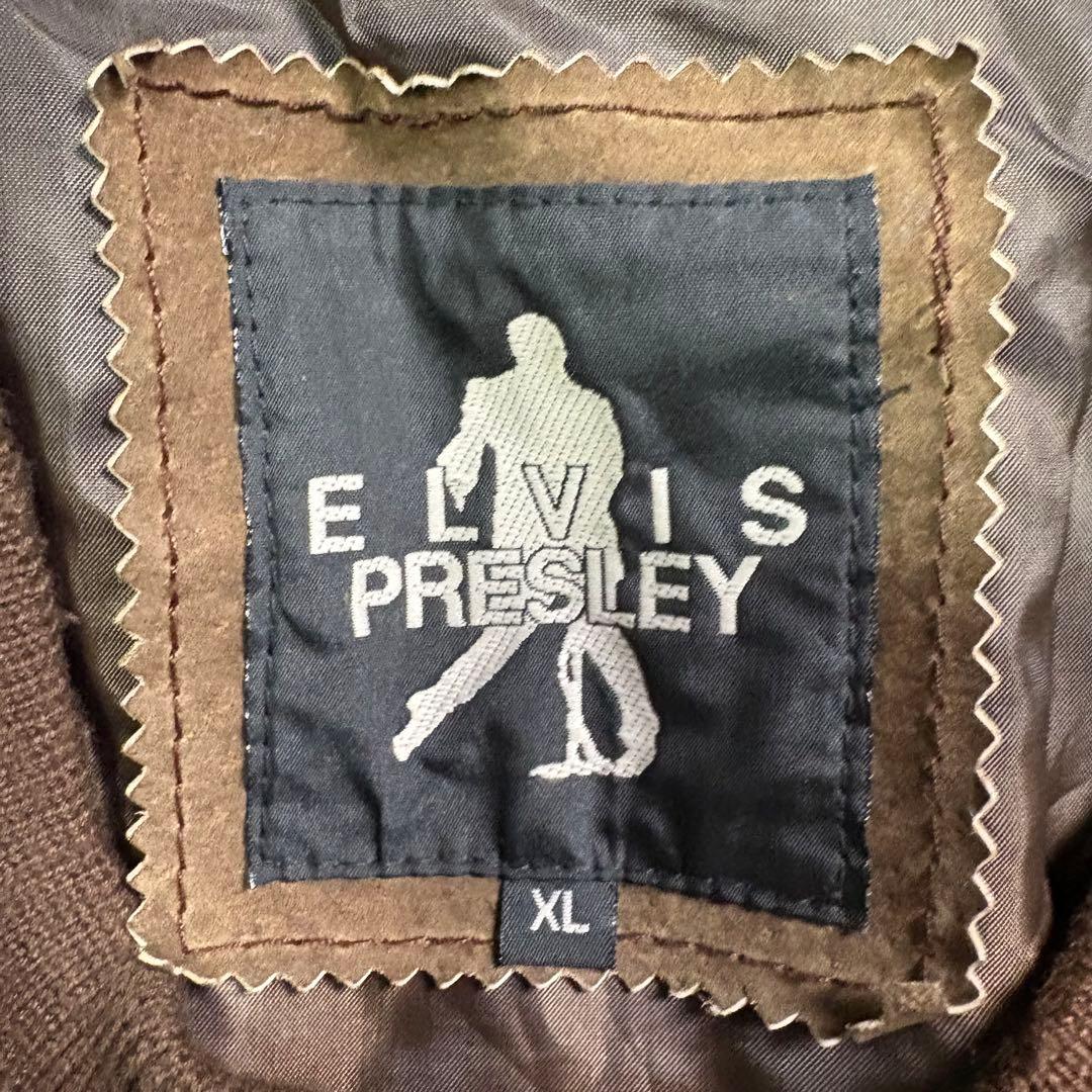 ELVIS PRESLEY レザースタジャン ブルゾン 豚革 短丈 XL