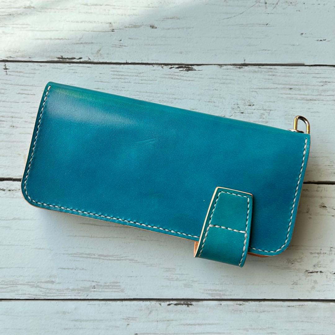 長財布　トラッカーウォレット　バイカーズウォレット　牛革　ハンドメイド　タイプB