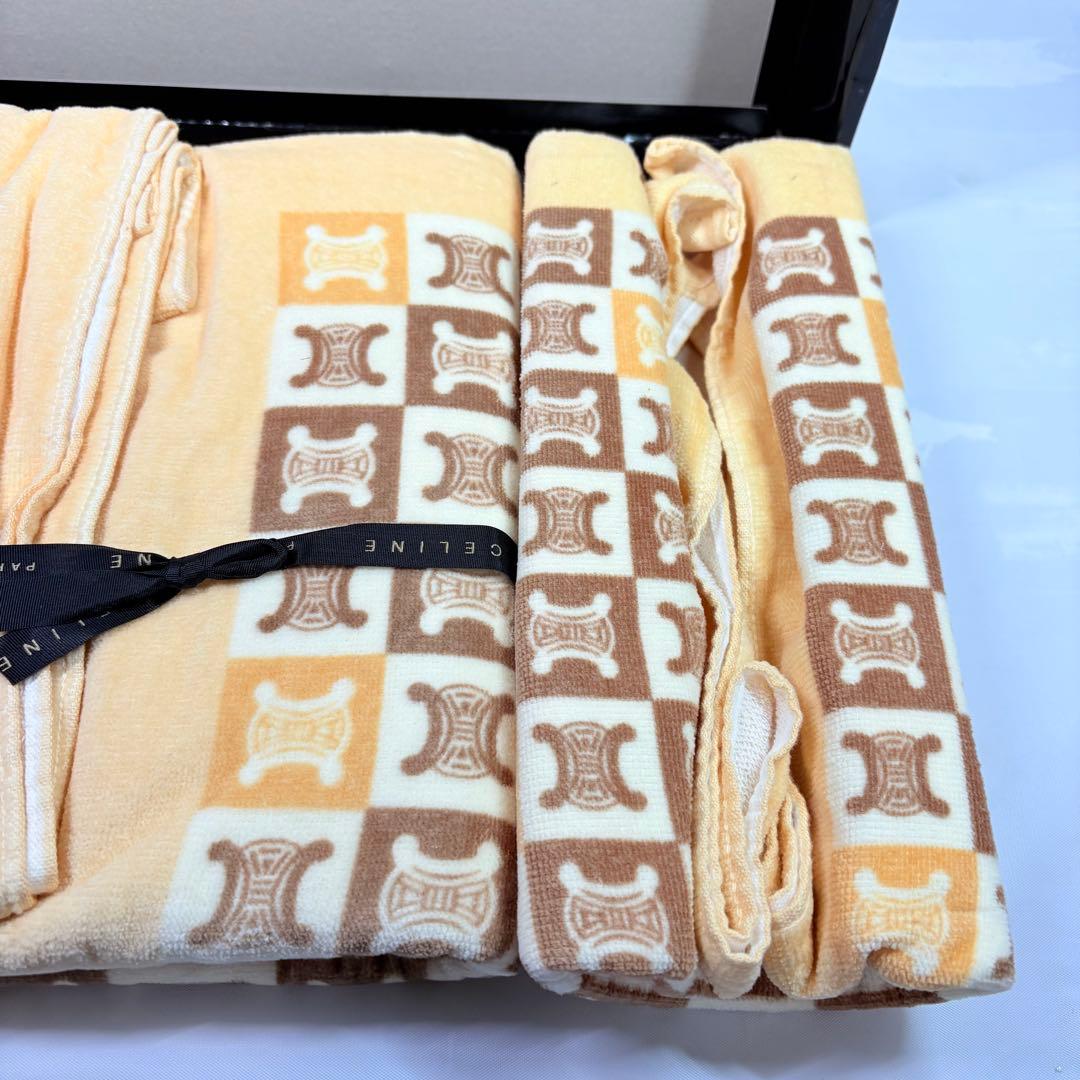 CELINE セリーヌ バスタオル フェイスタオル マカダム トリオンフ総柄