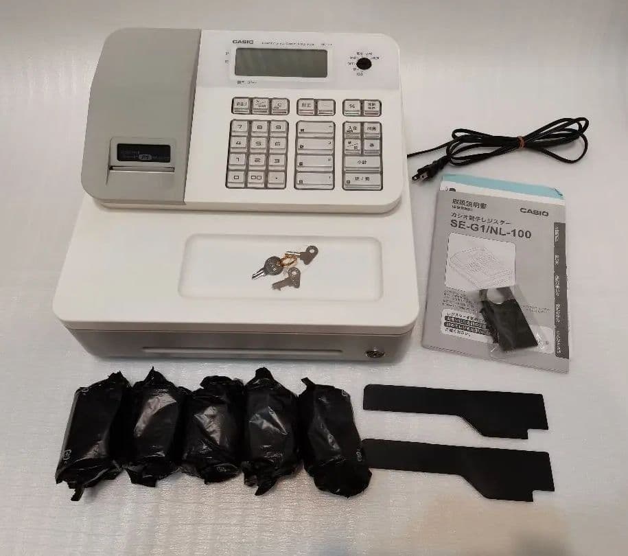 カシオレジスター SE-G1/NL-100 説明書 鍵 ロール紙 小型ドロア