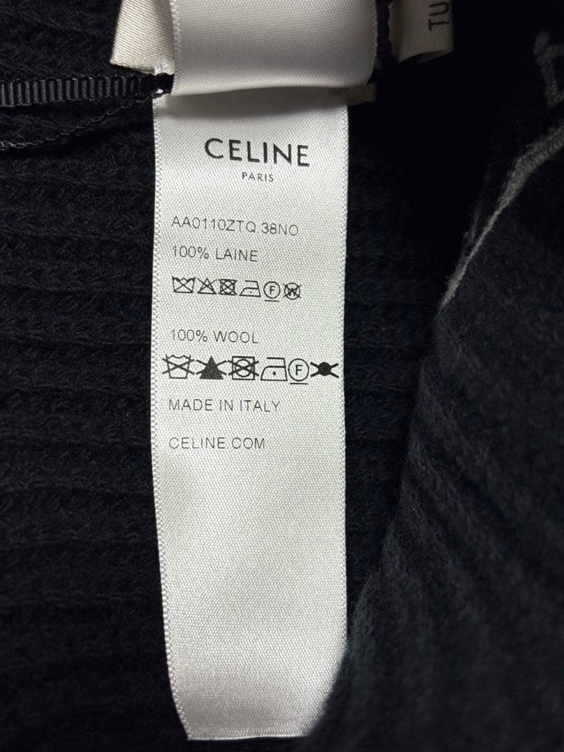 新品《 CELINE 》Triomphe Beanie ブラック ニットキャップ