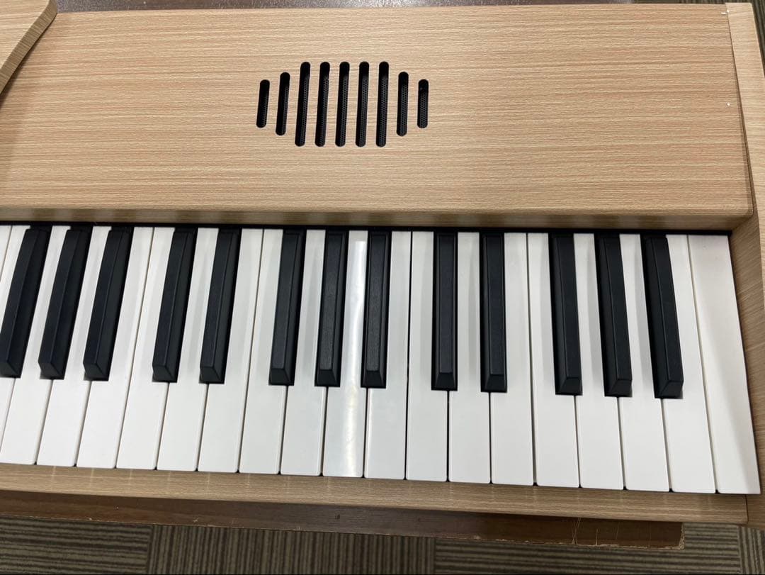 スタンド付き 電子ピアノ88鍵盤 給電タイプ 木目調ボディ オーク