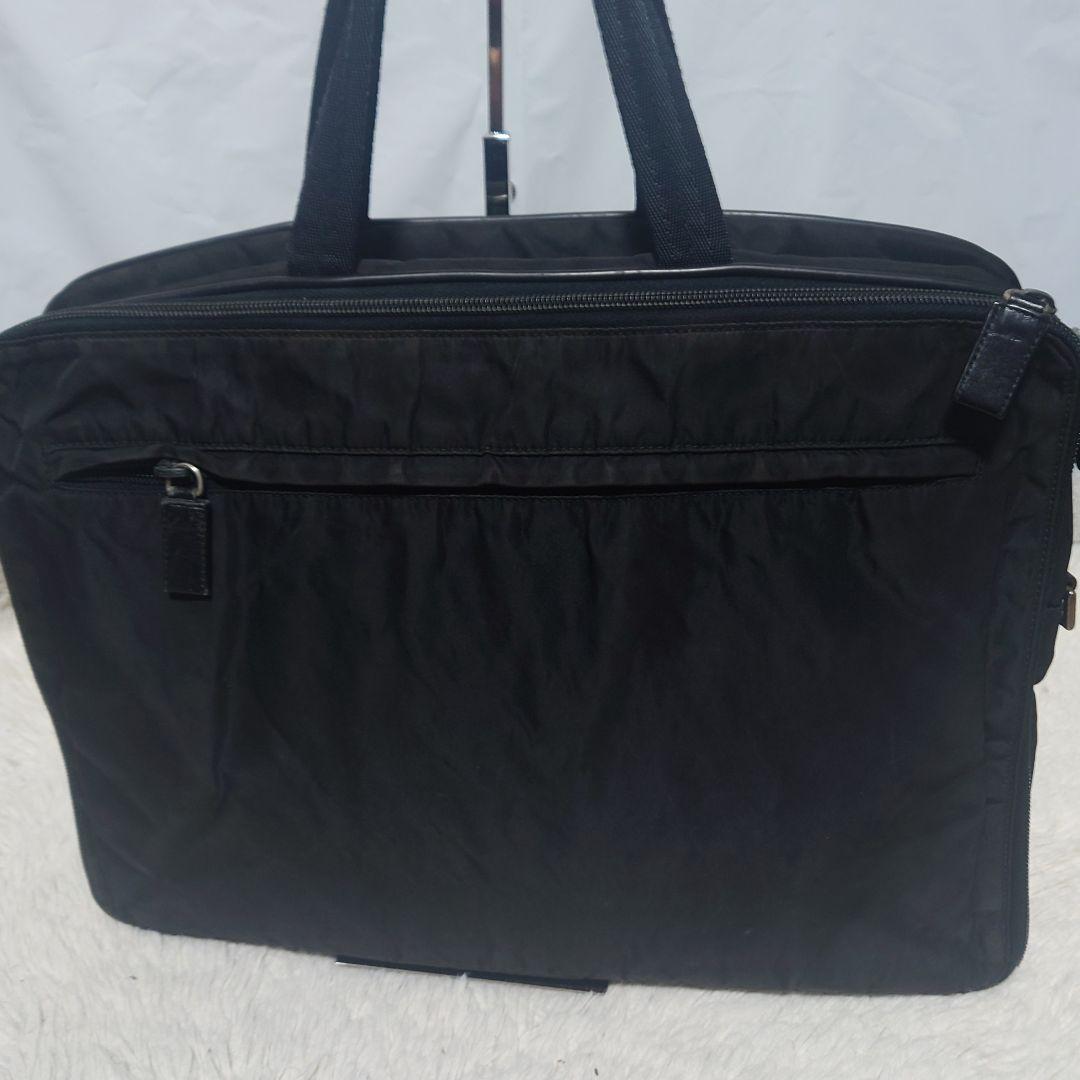 【希少】プラダ ビジネスバッグ ブリーフケース ナイロン 三角ロゴプレート
