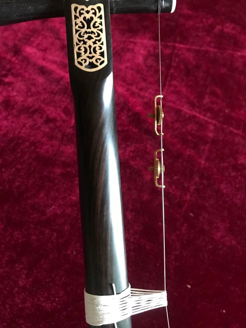二胡☆上級黒檀☆古月琴坊・黄建洪製作☆十年保証☆二胡