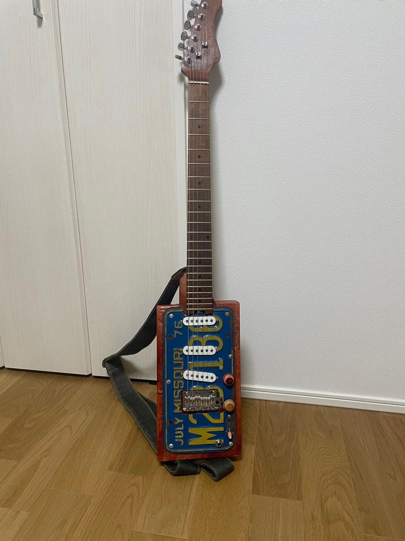 ナンバープレートギター　自作ギター ナンバープレートギター 自作ギター