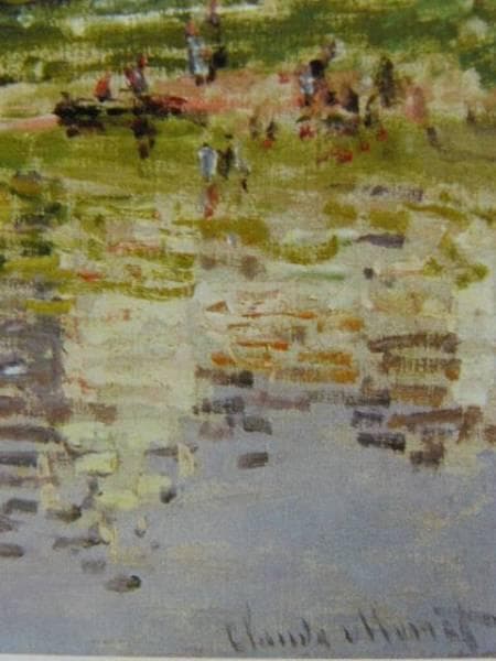 クロード・モネ、「ヴェトゥイユの協会」、希少な画集より、新品高級額・額装付