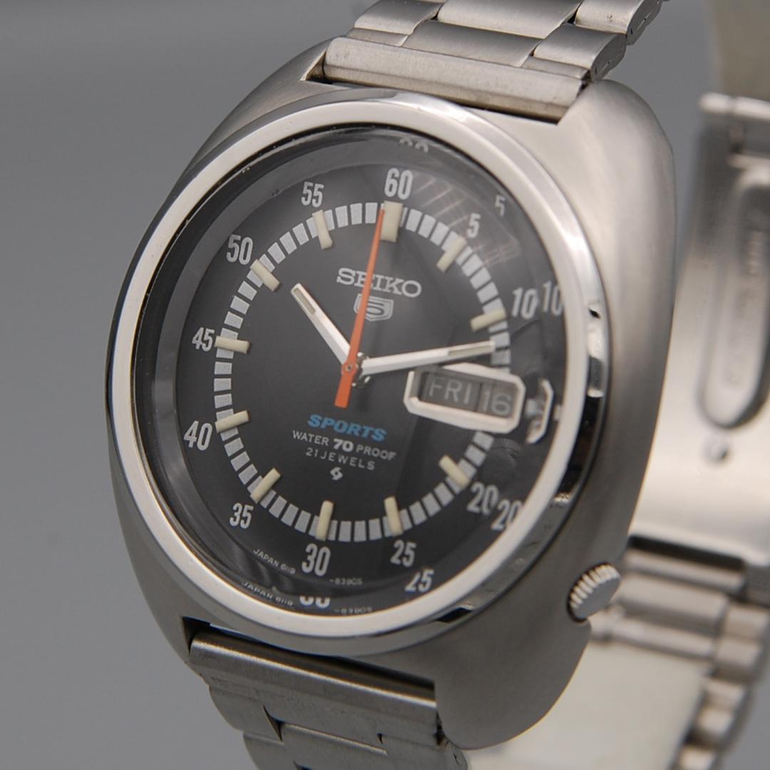 【ＯＨ済み】セイコー ファイブスポーツ 自動巻時計　アンティーク【美品】