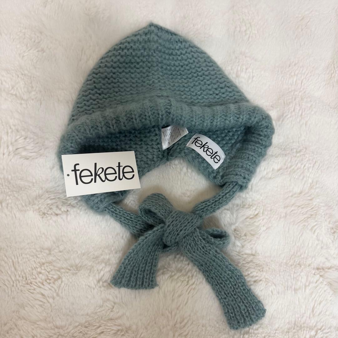 FEKETE ribbon balaclava / リボンバラクラバ パッチリボンニット