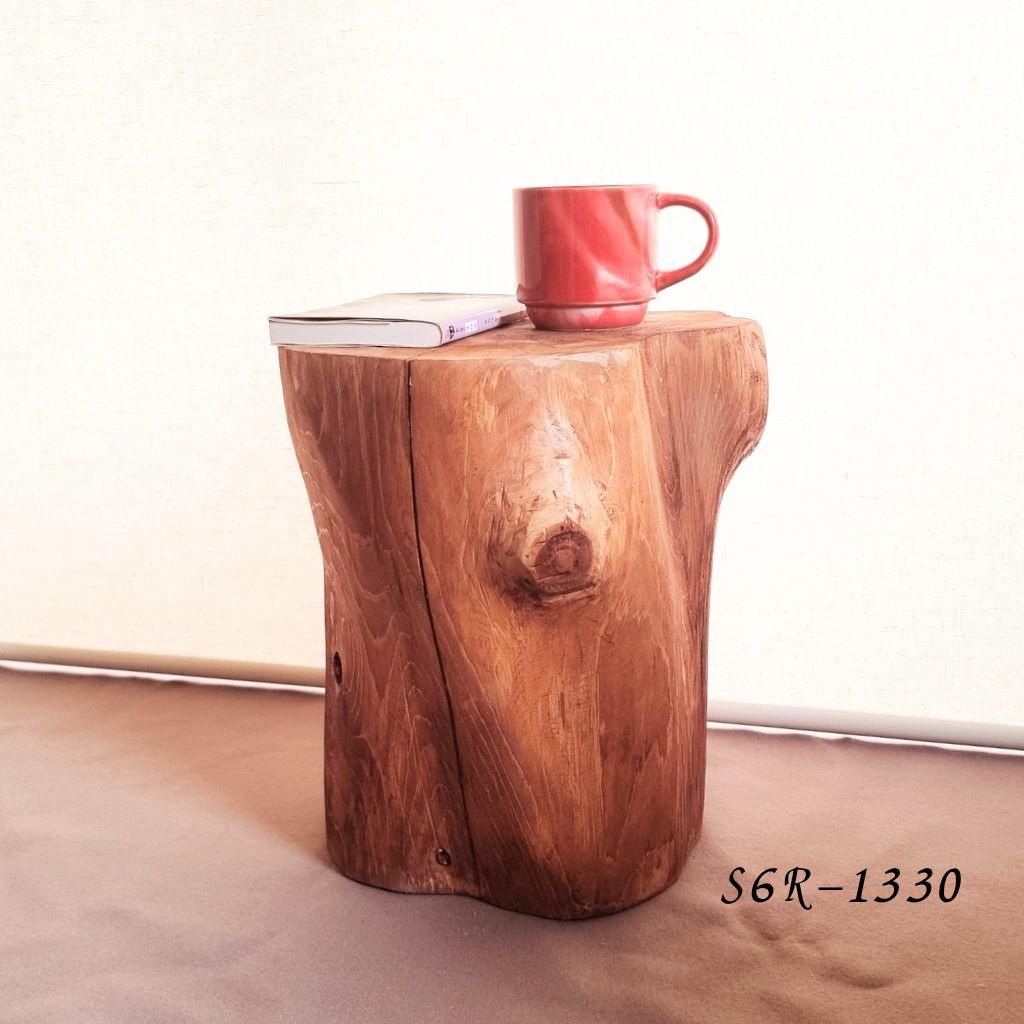 未来工房】デザインのある一点物 国産コナラ アイアンスツール